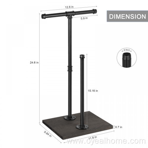 Free Standing Toilet Paper Dispenser with Towel Holder